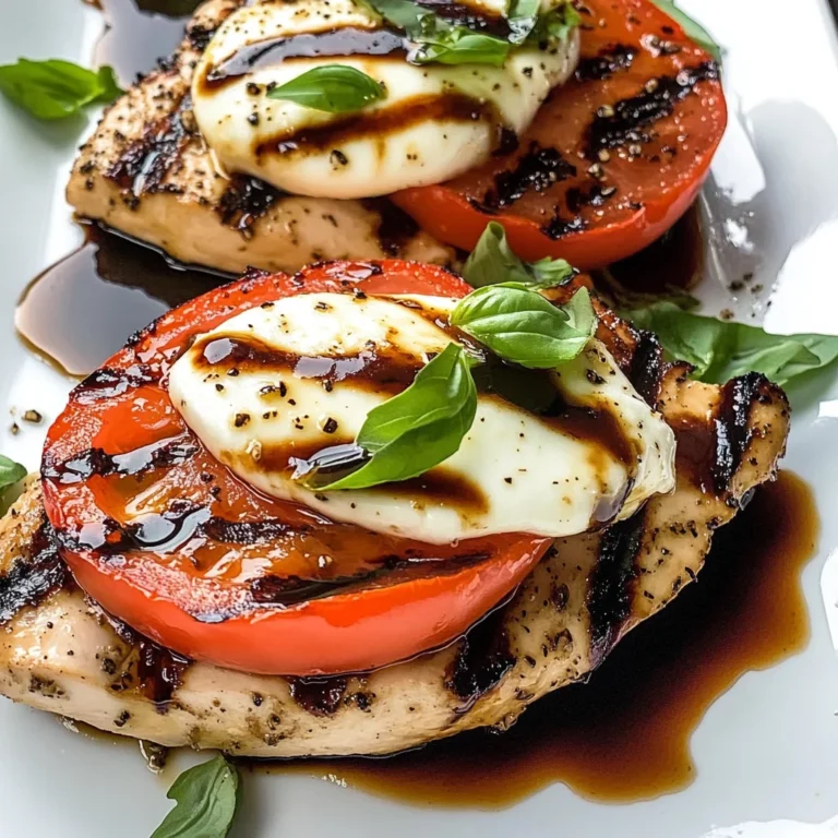 Caprese Grilled Chicken with Balsamic Reduction Recipe