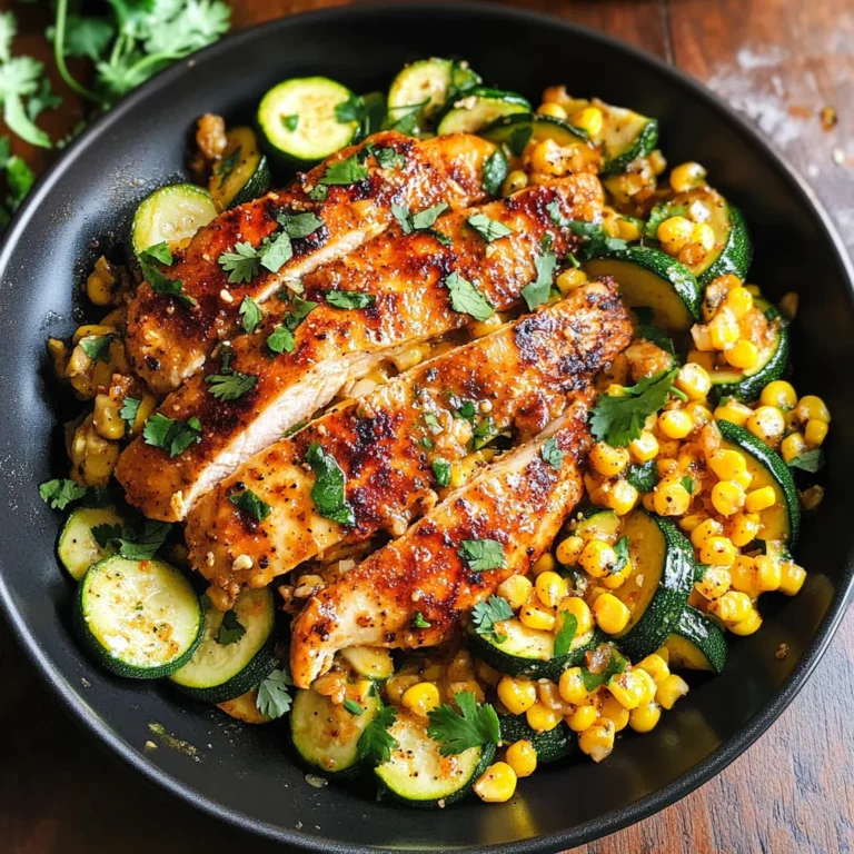 Garlic Butter Chicken with Zucchini and Corn - One-Pan, 30-Minute Meal