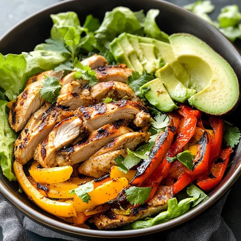 Grilled Chili Lime Chicken Fajita Salad