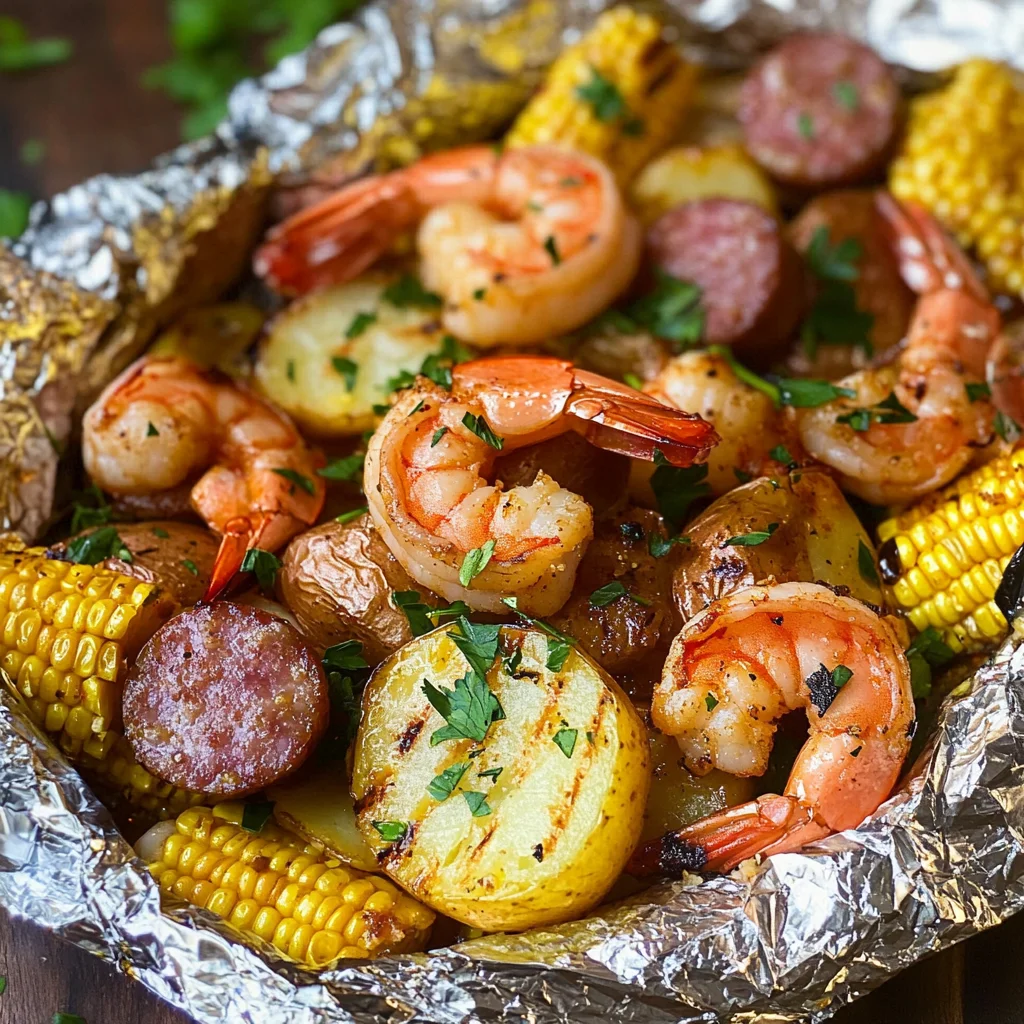 Grilled Shrimp Boil Packets