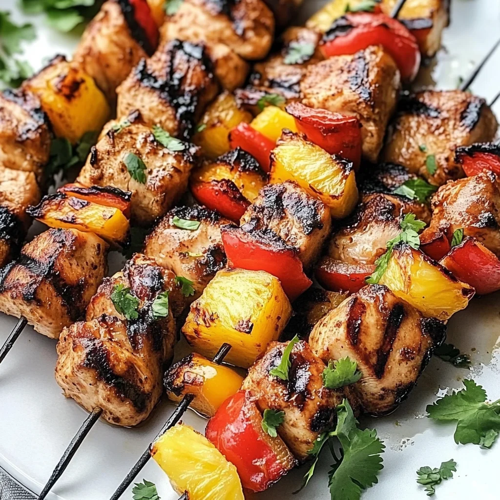 Hawaiian Chicken Skewers