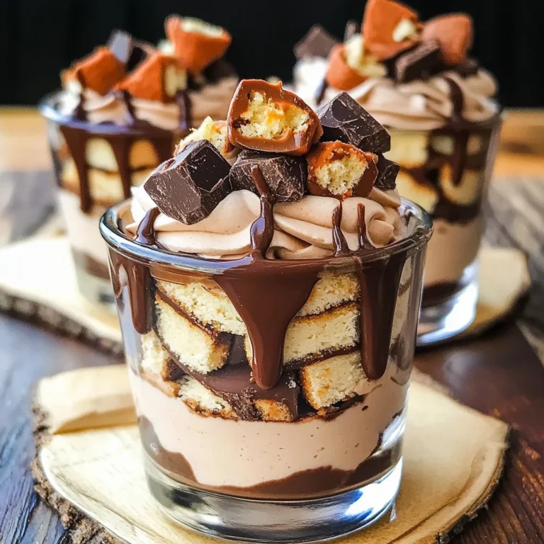 Mini Reese's Chocolate Peanut Butter Cheesecake Trifles