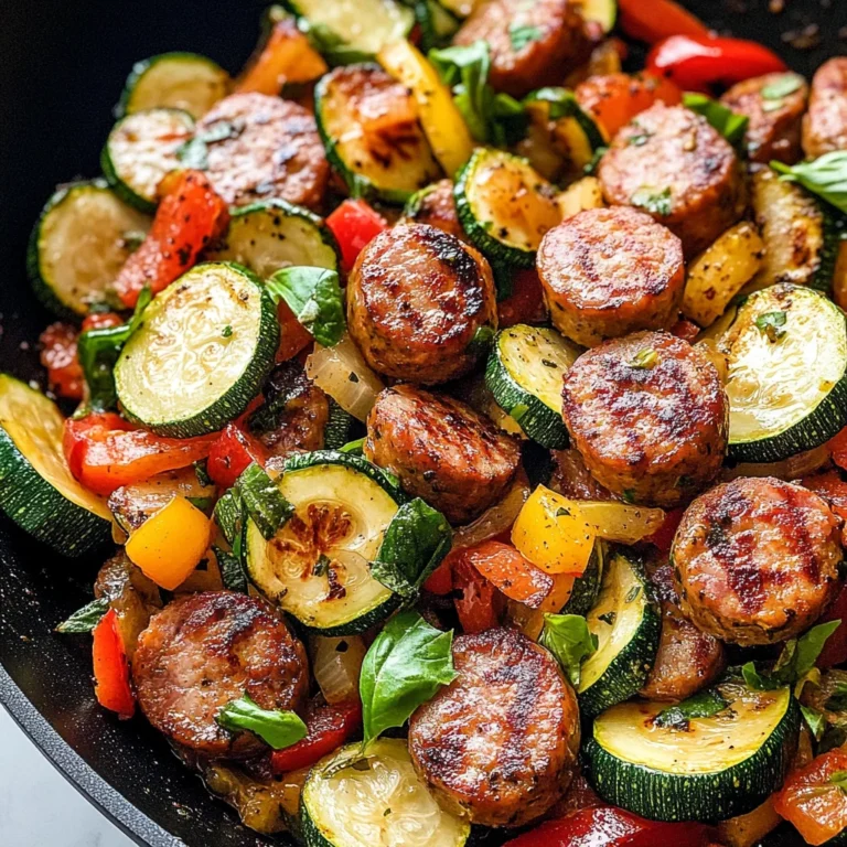 Skillet Sausage and Zucchini