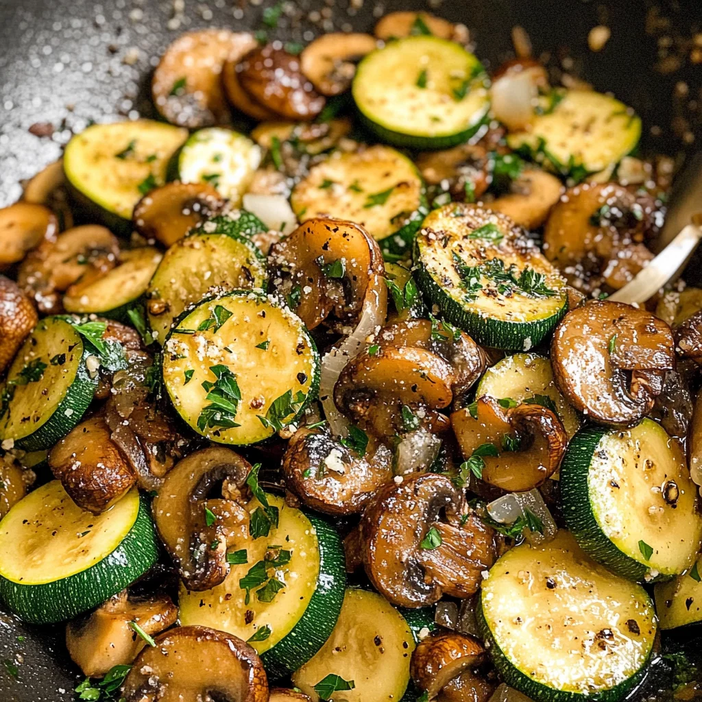 Skillet Zucchini and Mushrooms