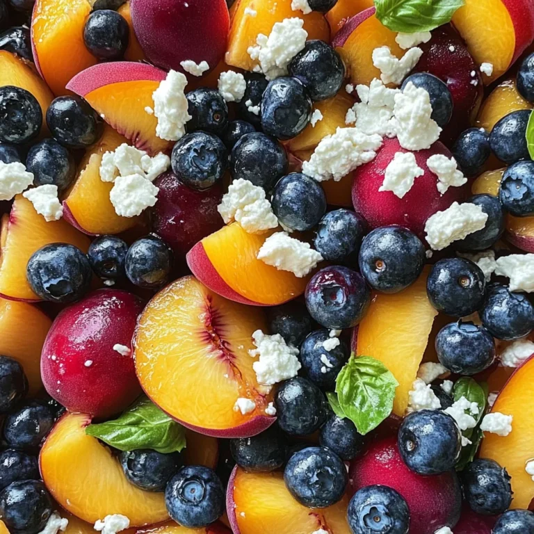 Blueberry Peach Feta Salad