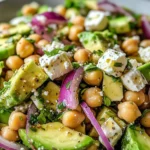 Chickpea Feta Avocado Salad