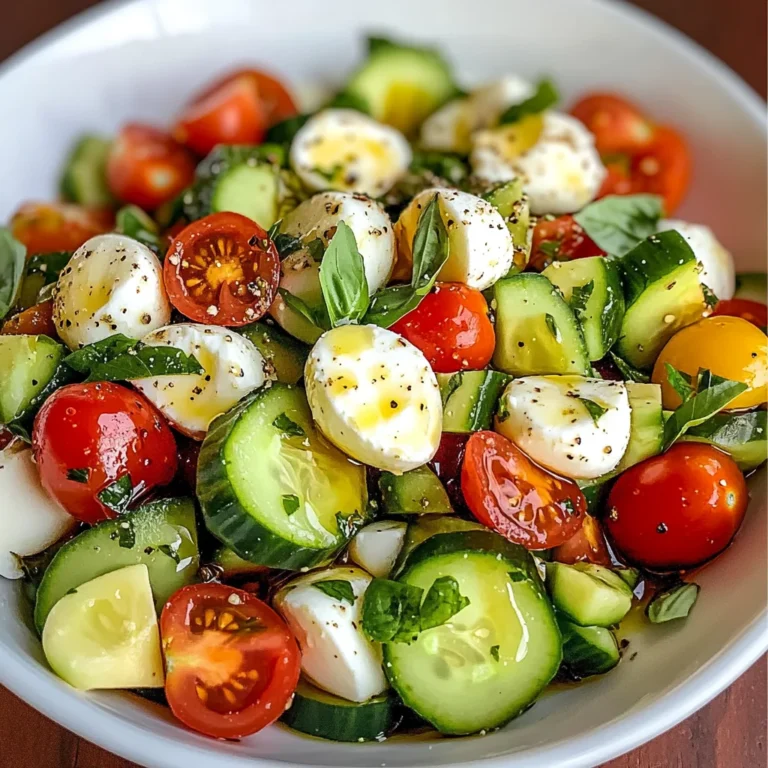 Easy Cucumber Mozzarella Salad