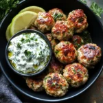 Greek Turkey Meatballs with Tzatziki Sauce 🥙🍖🥒
