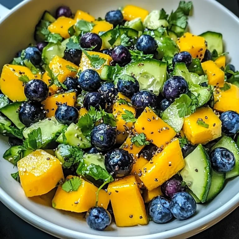 Mango Cucumber Salad with Blueberries and Avocado