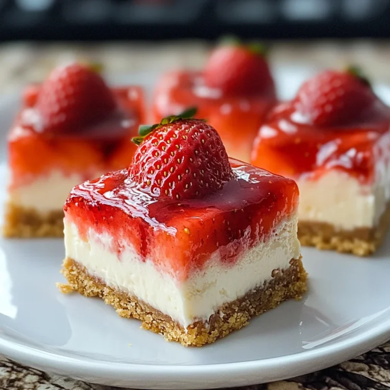No-Bake Strawberry Cheesecake Bars