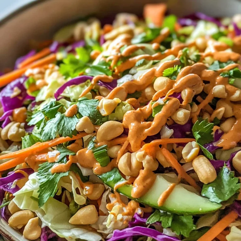 Thai Crunch Salad CPK Copycat (with peanut ginger sauce)
