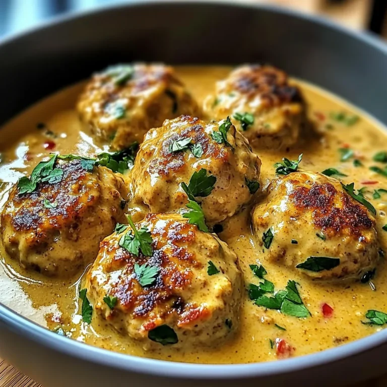 Chicken Meatballs in Coconut Curry Sauce