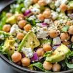Chickpea Feta Avocado Salad