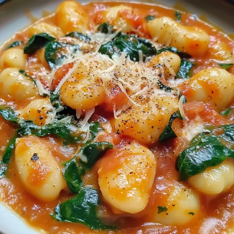 Creamy Tomato Spinach Gnocchi