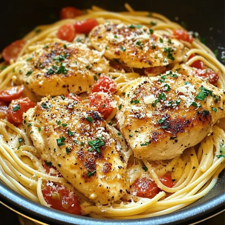 Creamy White Wine Parmesan Chicken Pasta