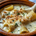 Decadent Creamy Alfredo Lasagna Soup