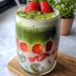 Easy 5-min. Strawberry Matcha Latte