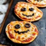 Easy Mini Halloween Pizzas