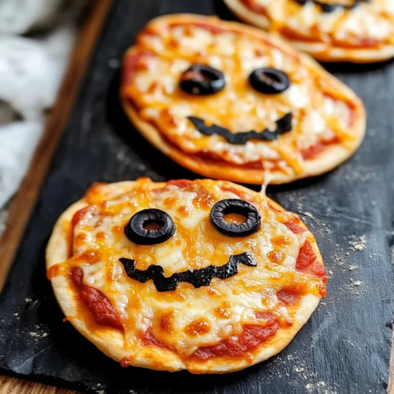 Easy Mini Halloween Pizzas