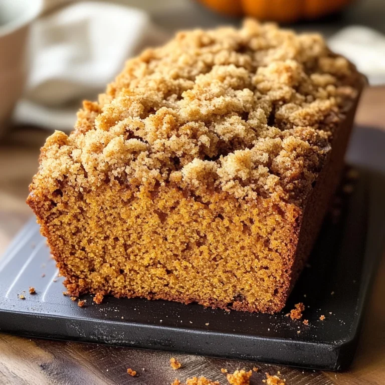 Easy Pumpkin Bread with Crumb Topping