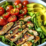 Grilled Chicken and Avocado Salad Bowl