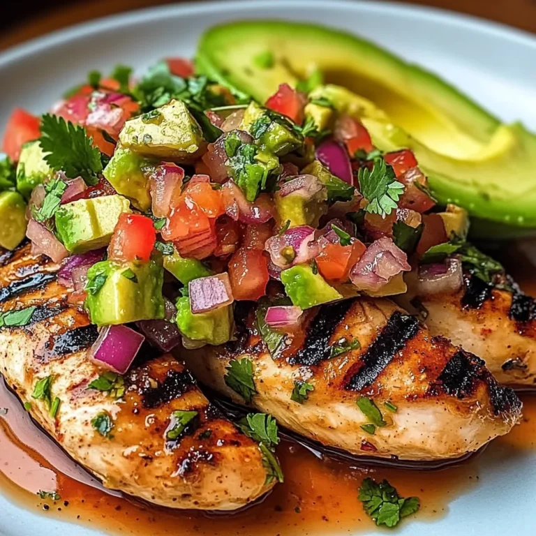Grilled Chili-Lime Chicken with Avocado & Red Onion Salsa