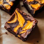 Halloween Cream Cheese Swirl Brownies