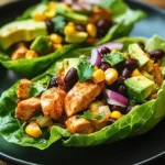 Honey Lime Chicken & Avocado Lettuce Cups