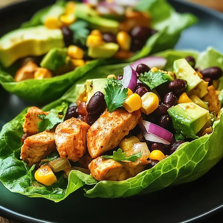 Honey Lime Chicken & Avocado Lettuce Cups