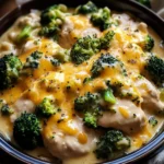 Irresistible Crockpot Creamy Broccoli Cheddar Chicken Delight