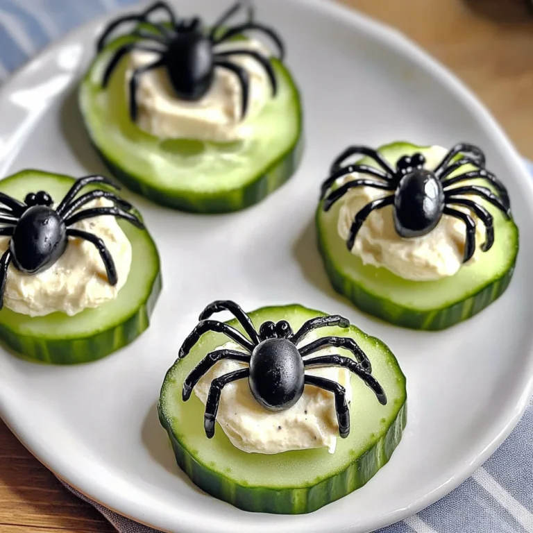 Keto Spider Cucumber Appetizer Bites