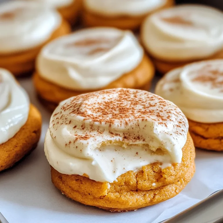 Pumpkin Cookies with Cream Cheese Frosting