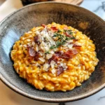 Pumpkin Risotto with Turkey Bacon & Parmesan
