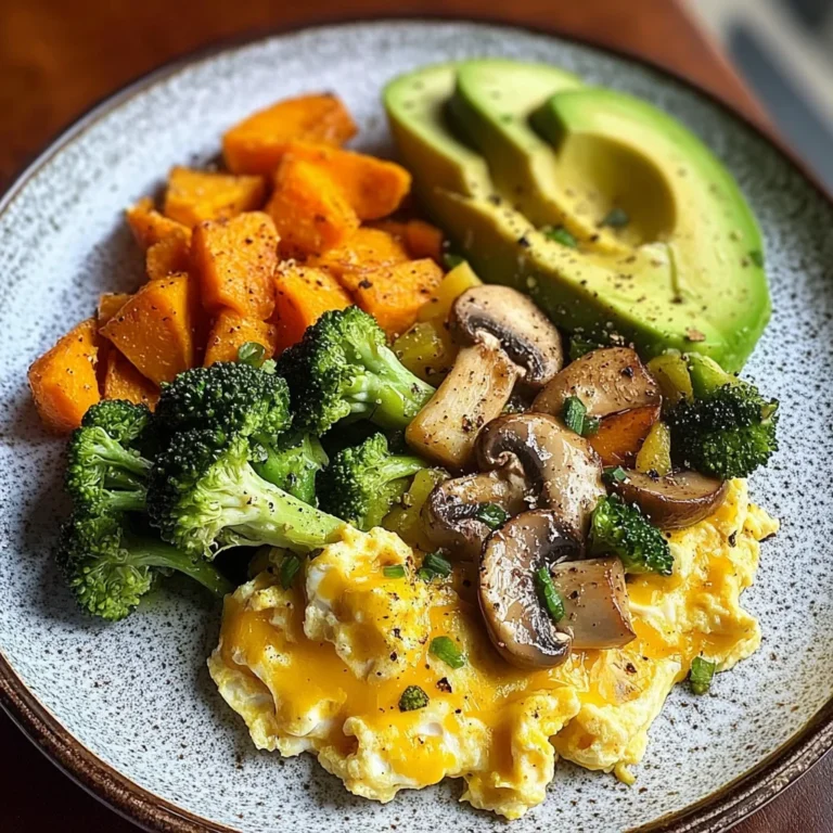 Savory Scramble with Veggie Medley & Sliced Avocado