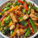 Wild Rice Chicken Stir-Fry with Fresh Veggies