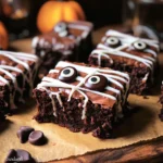 spooky mummy brownies