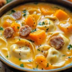 Butternut Squash Sausage Tortellini Soup Recipe