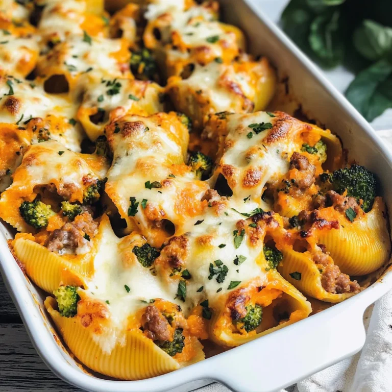 Cheesy Pumpkin and Spicy Sausage Stuffed Shells