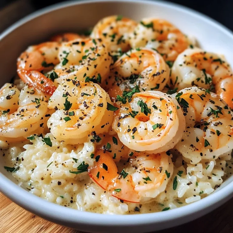 Creamy Garlic Butter Shrimp Bowl with Herb Rice