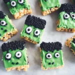 Frankenstein Halloween Rice Krispie Treats