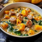 Roasted Butternut and Sausage Soup