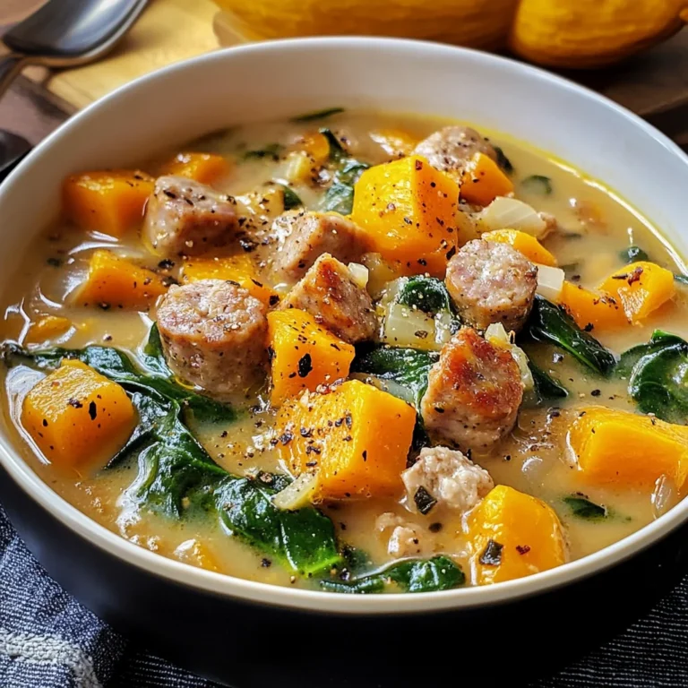 Roasted Butternut and Sausage Soup