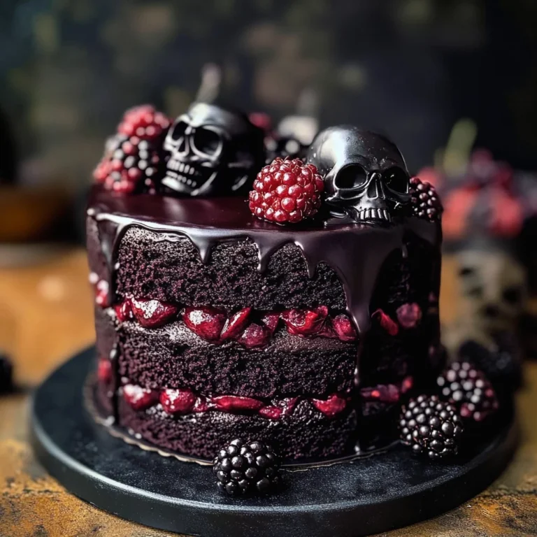 Spooky Black Velvet Halloween Cake