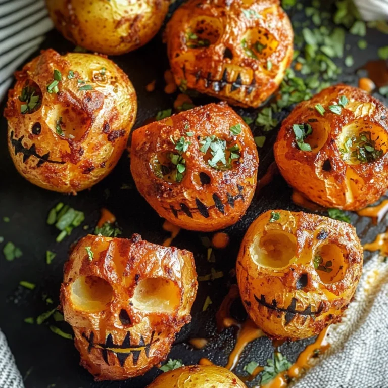 Spooky Halloween Skull Potatoes
