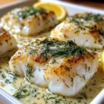 Baked Cod with Lemon-Dill Sauce