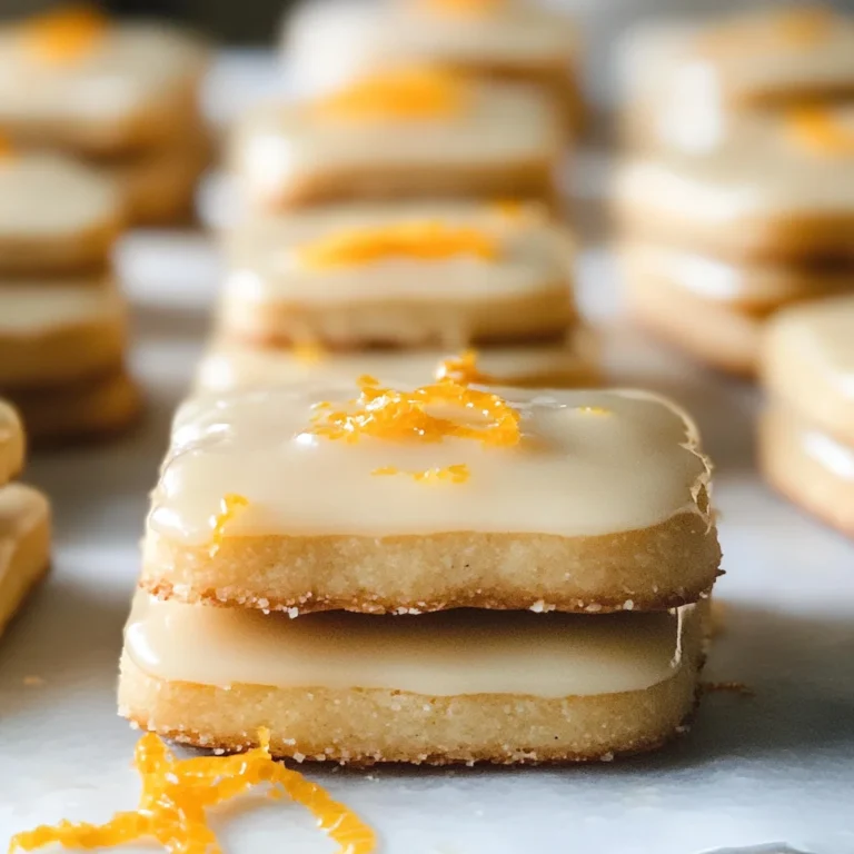 Cardamom Shortbread Cookies with Orange Glaze