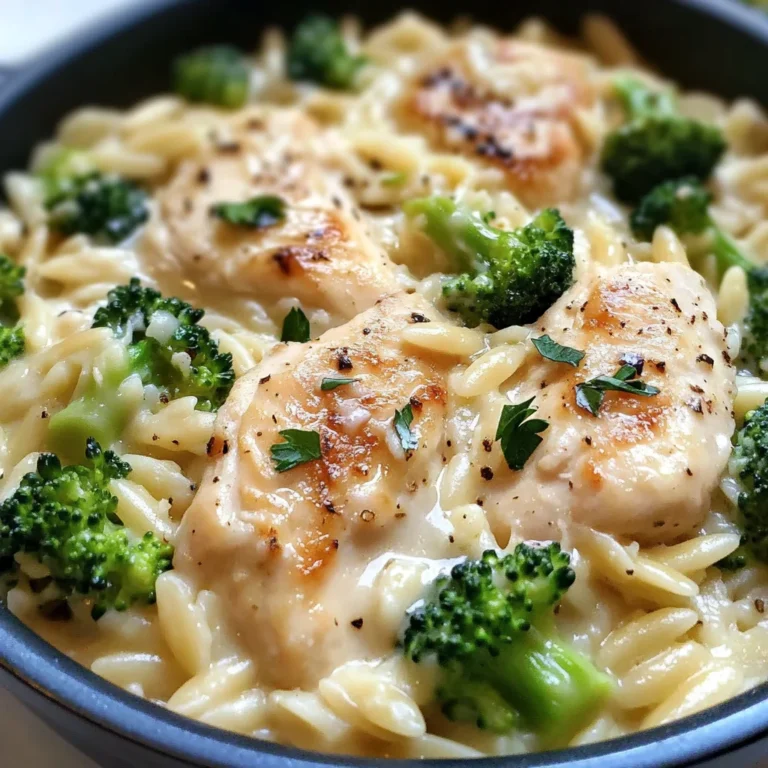 Easy Chicken and Broccoli Orzo