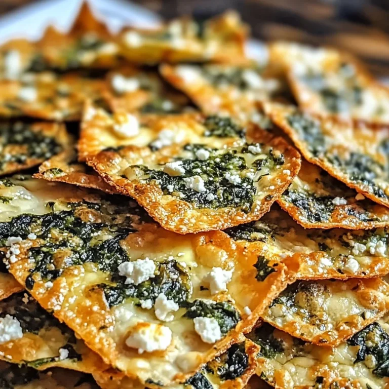Mediterranean Spinach and Feta Cheese Crisps