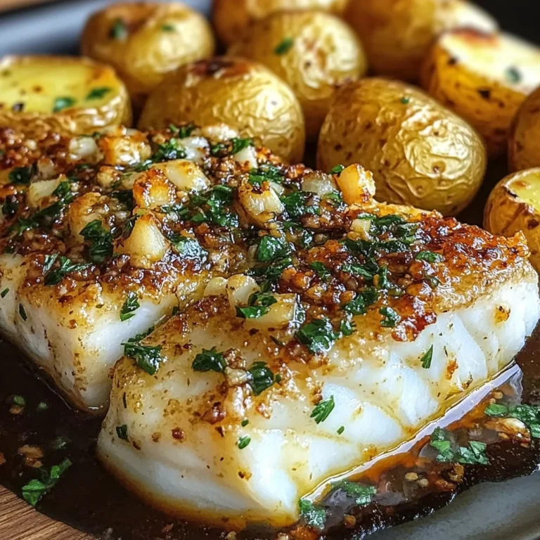 Garlic Butter Cod with Roasted Potatoes: A Culinary Delight