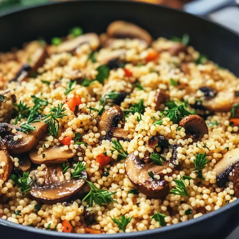 Mushrooms Couscous with Herbs